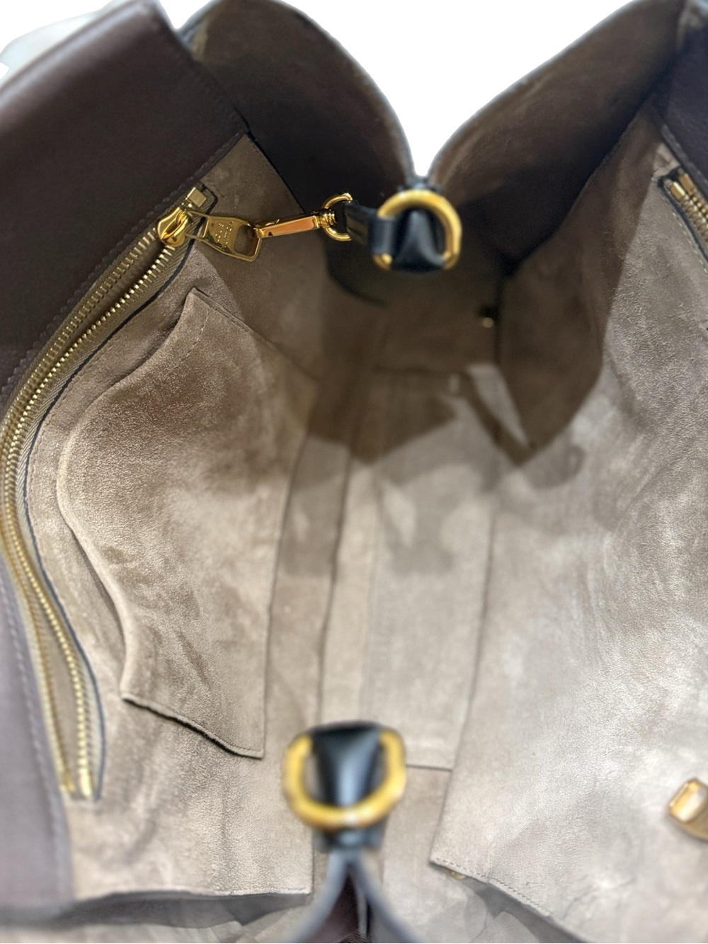 Louis Vuitton “W”  Handbag | Chocolate Calfskin & Monogram Canvas | Authentic - Picture 7 of 14